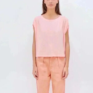 Sundry PLEATED SHOULDER TEE